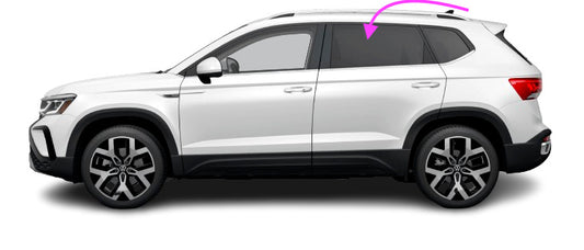 Fit: 2022-2023 Volkswagen Taos 4D Utility Rear Left Side Door Window Glass