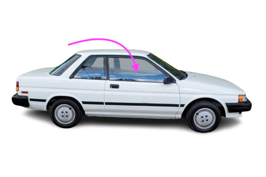 Fit: 87-1990 Toyota Tercel 2D Coupe Passenger Side Front Right Door Window Glass
