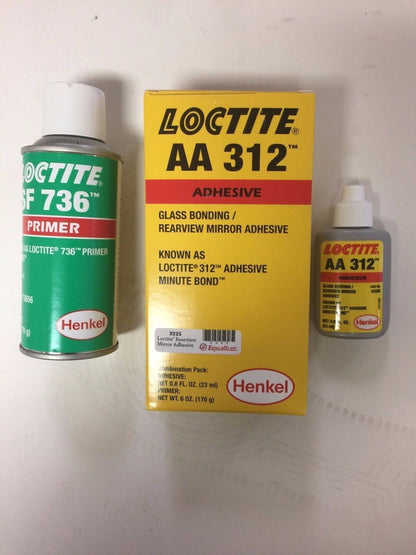 Adhesive Glue Loctite 2 part Kit Speedbonder Bonds,Glass, Metal, 3325 24 ml