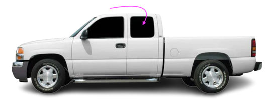 Fits: 1999-2006 GMC Sierra 2D Extended Left Rear Quarter Window Glass/ Movable