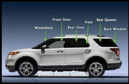 Fits: 1997-2001 Honda CR-V Rear Window, Back Glass Heated Green/Clear Tinted