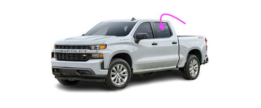 Fits 14-2019 GMC Sierra & 14-21 Chevy Silverado Rear Left Door Window Glass/Dark