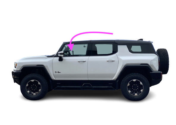 Fit: 2022 GMC Hummer 4D Crew,2024 GMC Hummer 4D SUV Front Left Door Window Glass
