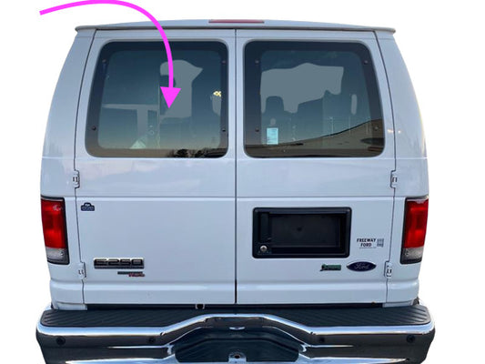 Fits :1992-2014 Ford Econoline 3D Van Left Rear Window Back Glass 3 Holes/Clear