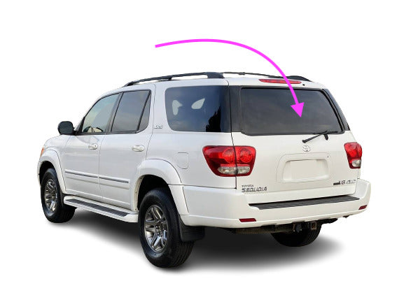 Fits: 2001-2007 Toyota Sequoia 4 Door Utility Rear Window, Back Glass {Heated}