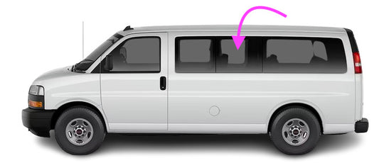 Fits 03-24 Chevy Express Driver Left Rear Hinged Door Window Glass movable/Clear