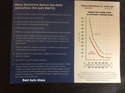 Multi-use Rain Sensor Gel Kit Refill - QuickCure #12 Auto Glass/ Windshield