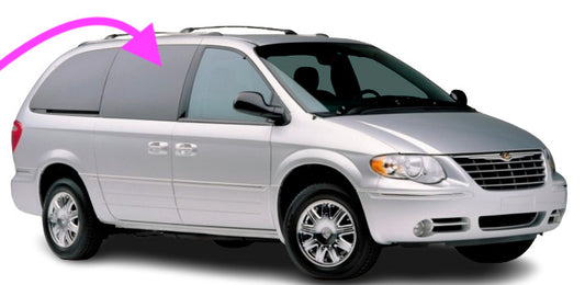 Fits 04-07 Dodge Caravan,Grand Caravan Passenger Right Sliding Door Window Glass