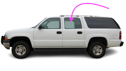 Fits: 2000-2007 Sierra, Yukon, Silverado Suburban Avalanche Left Rear Door Glass