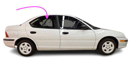 Fit:1995-1999 Dodge,Plymouth Neon 4D Sedan Passenger Rear Right Door Window Glas