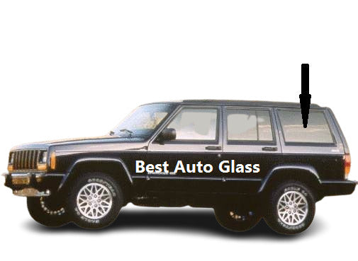 Fits: 1995-1998 Jeep Grand Cherokee 4D Utility Rear Left Quarter Window Glass