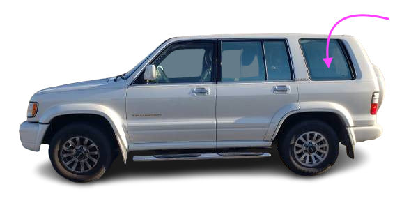 Fits 1996-1999 Acura SLX & 1992-2002 Isuzu Trooper Rear Left Side Quarter Glass