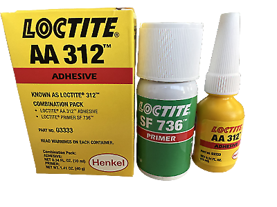 Adhesive Glue Loctite 2 part Kit Speedbonder Bonds,Glass, Metal, 3325 10+40 ml