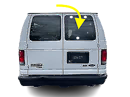 Fits 1992-1995 Ford Econoline Van 3D Passenger Right Rear Back Glass-3Holes/Dark