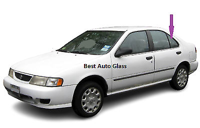 Fits: 1995-1999 Nissan Sentra 4 Door Sedan Driver Side Side Rear Left Vent Glass