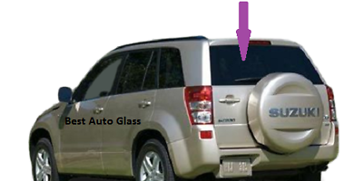 Fit: 2006-2013 Suzuki Grand Vitara 4D Utility Rear Window Back Glass/Dark-Heated