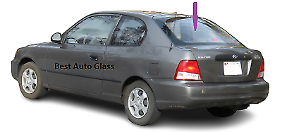 Fits: 2000-2002 Hyundai Accent 2 Door Hatchback Rear Window Back Glass Heated