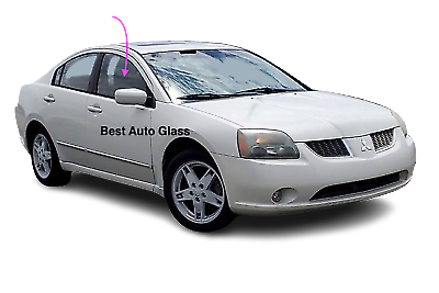 Fit 1999-2003 Mitsubishi Galant 4D Sedan Passenger Front Right Door Window Glass