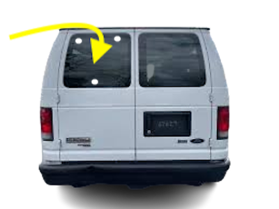 Fits: 1992-2014 Ford Econoline Driver Side Left Rear Window Back Glass 3 Holes