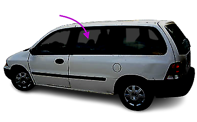 Fits: 1999-2002 Ford Windstar Van Driver Side Left Rear Sliding Cargo Door Glass