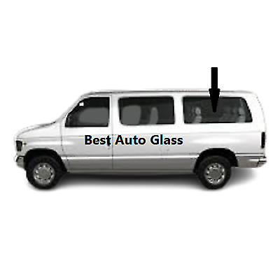 Fits: 1992-1998 Ford Econoline 3D Van Rear Left Driver Side Quarter Window Glass