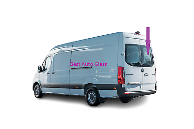 Fit 19-23 M.B Sprinter 144" 170" WB Van Right Heated Back Glass Wiper Hole CLEAR