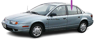 Fit: 96-02 Saturn SL1 SL2 96-2000 SW1 96-01 SW2 Driver Side Rear Left Door Glass