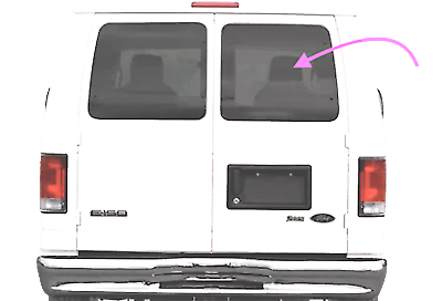 Fits: 1992-2016 Ford Econoline Van Passenger Side Rear Right Back Glass -CLEAR