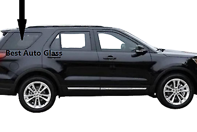 Fits: 2011-2019 Ford Explorer 4D Passenger Side Right Rear Quarter Window Glass