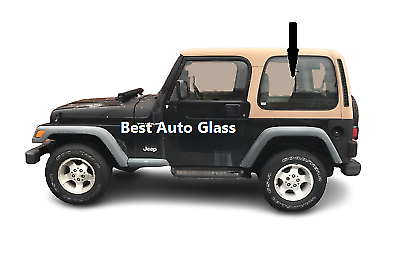 Fits:1997-2006 Jeep Wrangler 2D Driver Side Left Rear Quarter Window Glass CLEAR