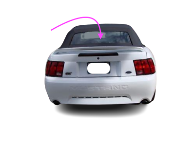 Fits: 1995-1999 Ford Mustang 2D Convertible Back Glass White - Heated