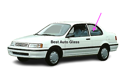 Fit 1991-1994 Toyota Tercel 2D Sedan Driver Side Rear Left Quarter Window Glass