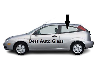 Fits: 2000-2007 Ford Focus 2D Hatchback Driver Rear Left Quarter Window Glass