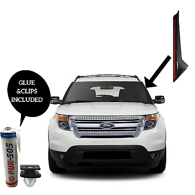 11-2019 Ford Explorer Windshield Outer Trim Pillar Driver Left Side+1Glue+7Clips