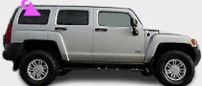 Fits 2006-2010 Hummer H3 Passenger Rear Right Side Quarter Window Glass Privacy