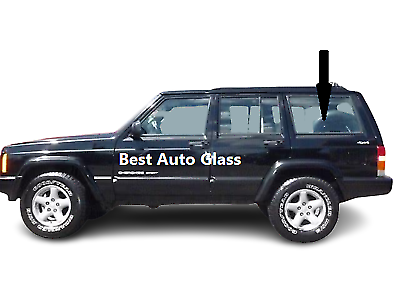 Fits: 1984-2001 Jeep Cherokee & Wagoneer 4D Rear Left Quarter Window Glass/Clear