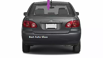 Fits: 2003-2005 Toyota Corolla 4 Door Sedan Rear Window Back Glass Heated