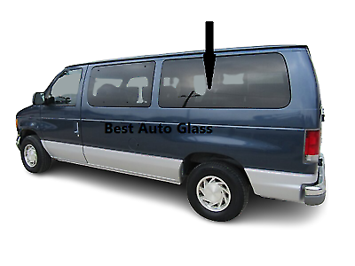 Fits: 1992-1998 Ford Econoline 3D Van Rear Left Driver Side Quarter Window Glass