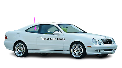 Fit: 98-2002 Mercedes Benz 2D Coupe CLK320,430,55 AMG Right Quarter Window Glass