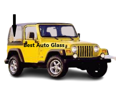 Fits: 1997-2006 Jeep Wrangler 2D Passenger Side Right Rear Quarter Window Glass