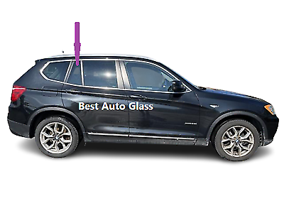 Fit 2011-2017 BMW X3 4D Passenger Side Rear Right Vent Window Glass Privacy/Dark