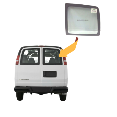 Fit 2003-2024 Express Savana Back Window Glass Stationary Heated Passenger Right