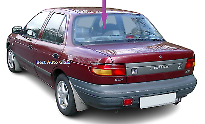 Fits: 1994-1997 Kia Sephia 4 Door Sedan Rear Window Back Glass-Heated