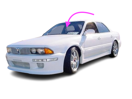 Fits: 1992-1996 Mitsubishi Diamante 4D Sedan Front Windshield Glass(W/Bracket)