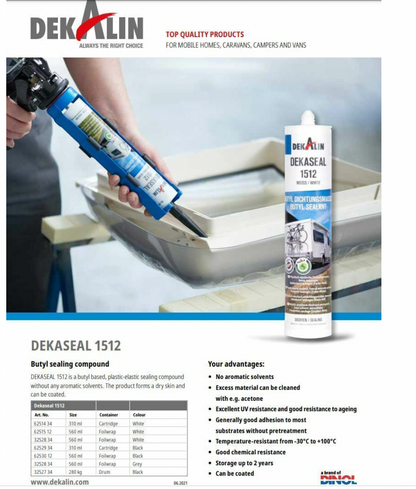 DEKALIN Dekaseal 8936 Elastic Adhesive & Sealant Cartridge Anthracite 310 ml