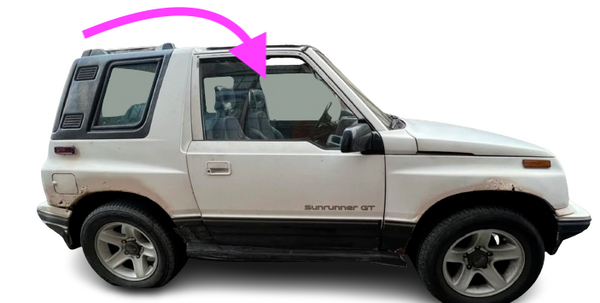 Fits:1989-1998 Geo Tracker 2-D Hatchback Passenger Front Right Door Window Glass