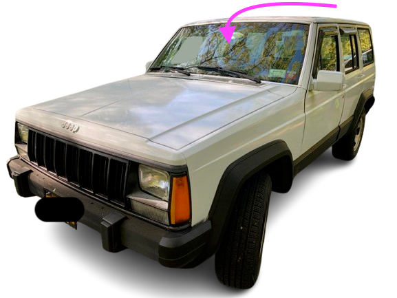 Fits: 1984-1991 Jeep Cherokee/Wagoneer/Comanche 2-4D Suv Front Windshield Glass