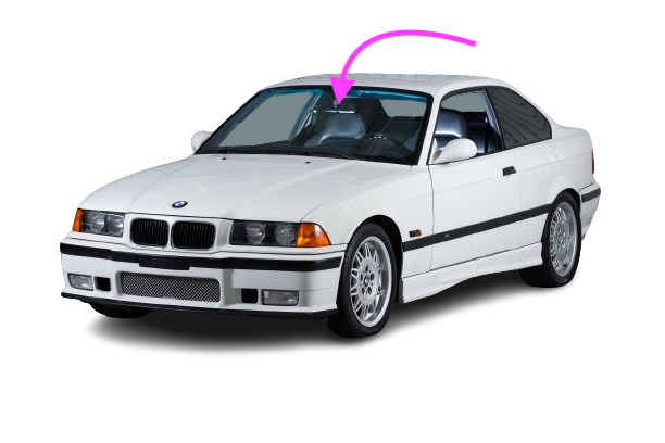 Fits: 1992-1999 BMW 318,325,328,M3 2D Hatchback,4D Sedan Front Windshield Glass